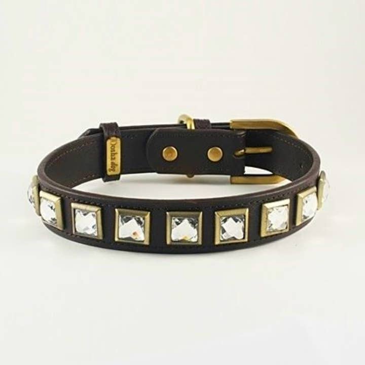 Monte Carlo Collar/Leash - Brown for wholesale by Dosha Dog