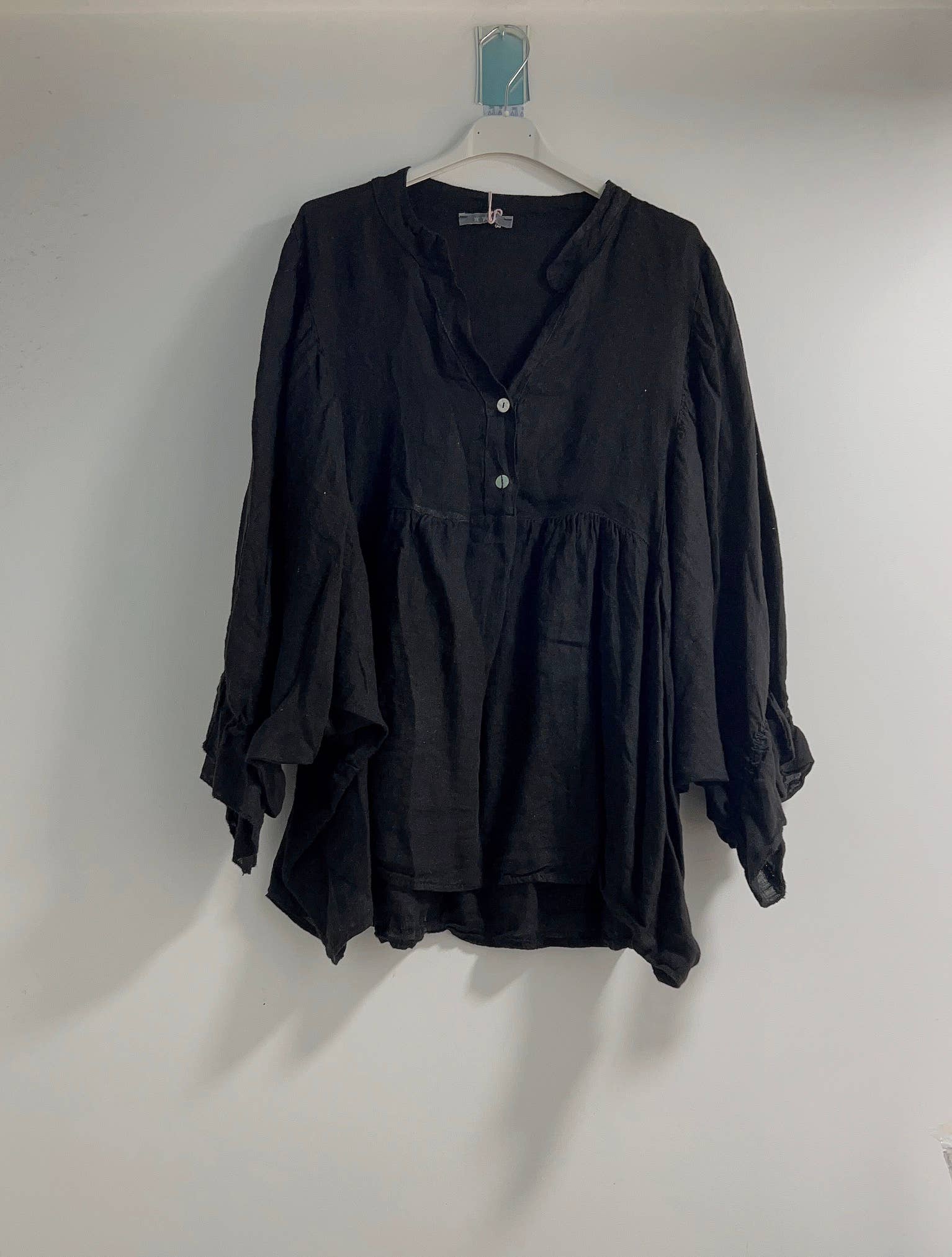 Happy look - Wholesale Blouse - Women's - Puff sleeve linen blouse 12