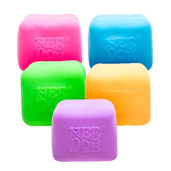 Showcase - Wholesale Squishy Toy - Kids & Baby - Nee Doh Nice Cube GLOW Squishy Fidget Stress Ball (1pc) Assorted Colors1