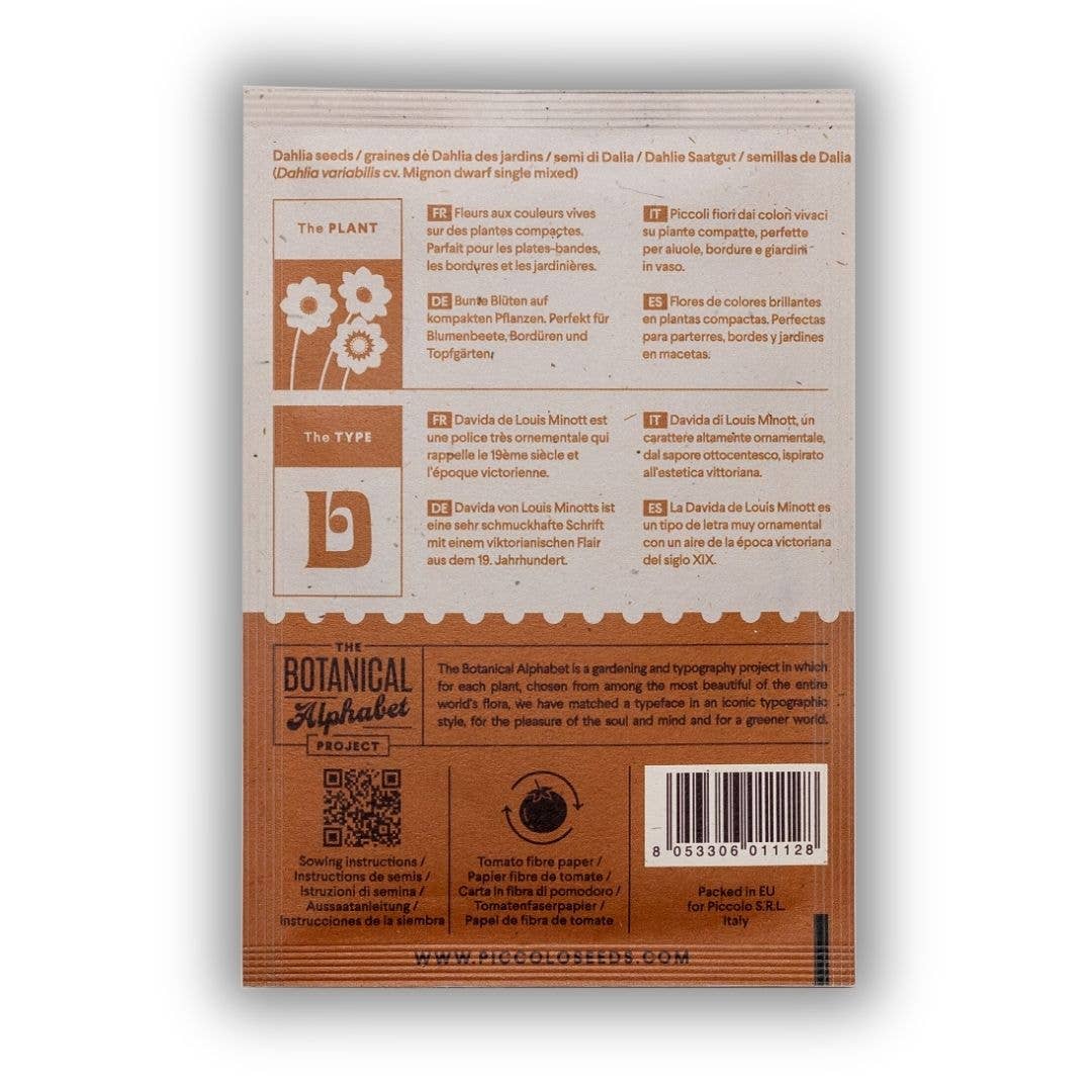 Piccolo Seeds - Wholesale Plant Seeds - D - Dahlia1