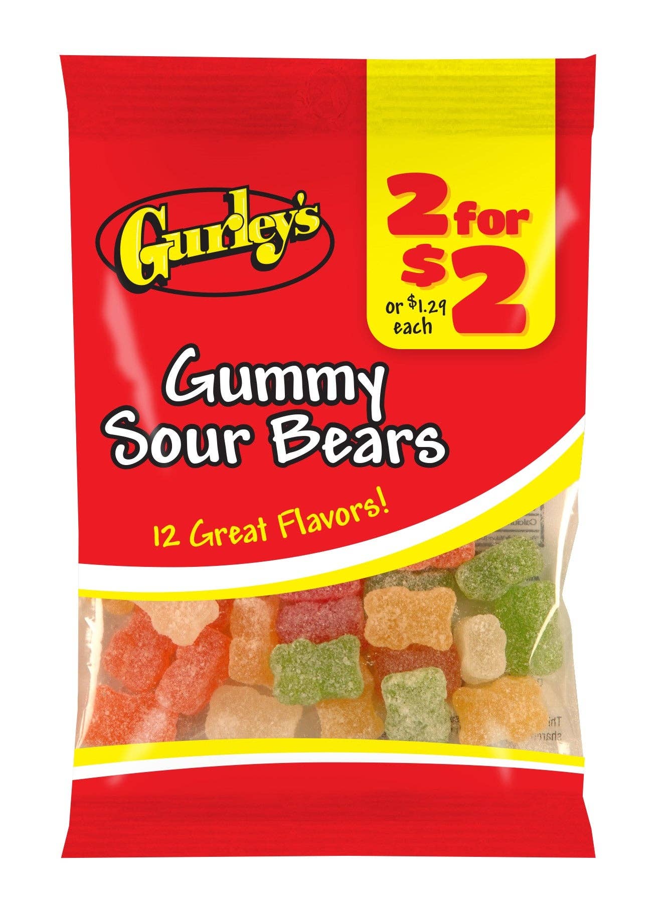 Shop The King - Wholesale Gummy - Gurley's Gummi Sour Bears 12 Per Bag0