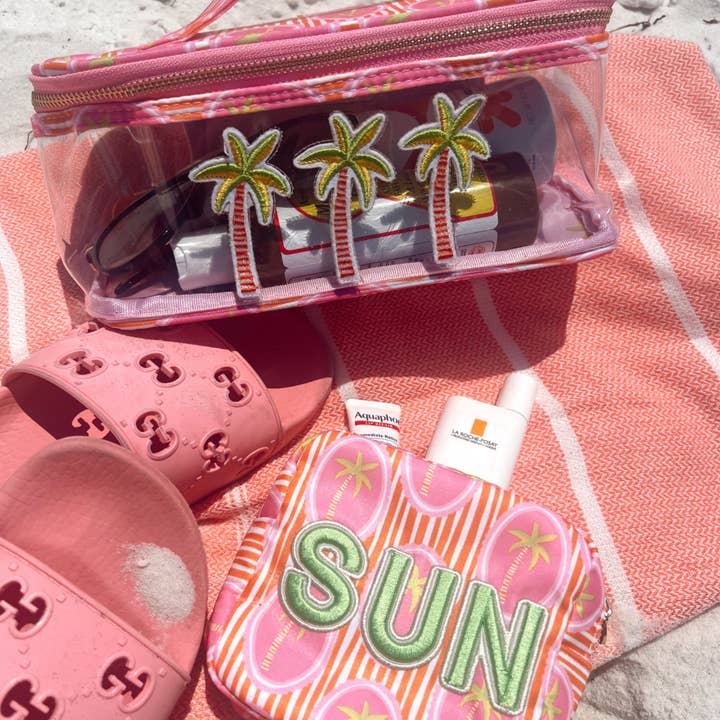 KENZKUSTOMZ - Wholesale Pouch - Women's - Sun - Pink Palm Tree Mini