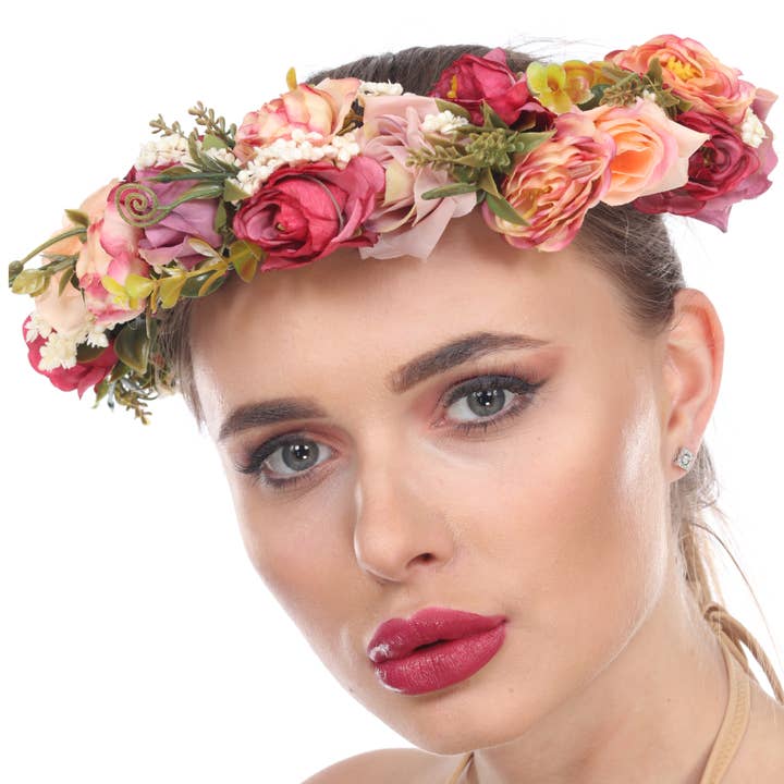 Coiffe couronne florale, multicolore pour la vente par Western Fashion