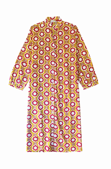 Curiosity Lab - Wholesale Dress - Women's - Night Dress Straight cut long sleeve Indian cotton27