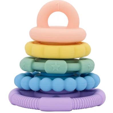 Jellystone Designs - Wholesale Teether (Not Clip-On) - Baby - Rainbow Stacker Teether and Toy