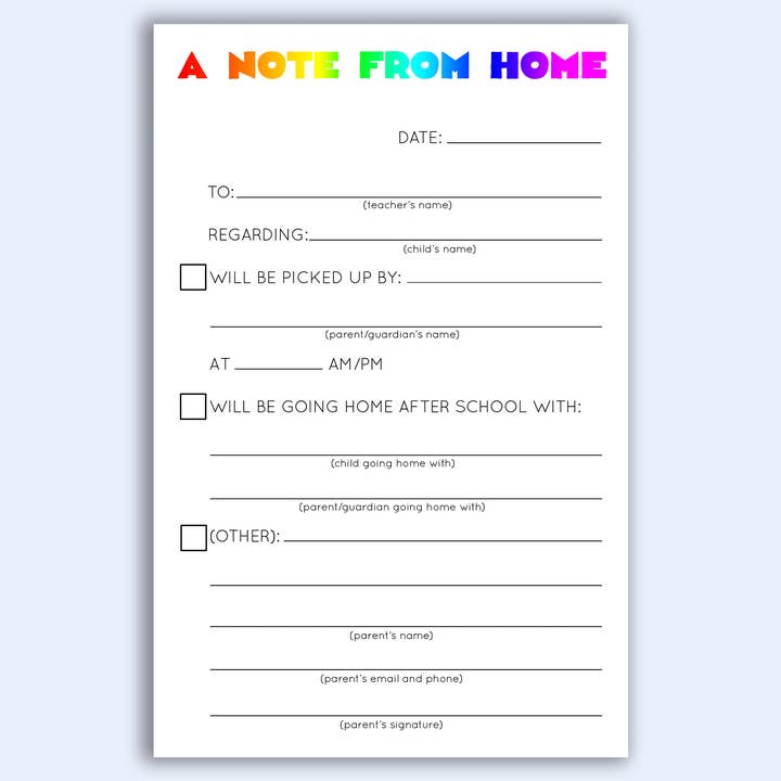 Rainbow School ursäktsfall Fyll i anteckningsblock för wholesale av The Cornerstone Studio