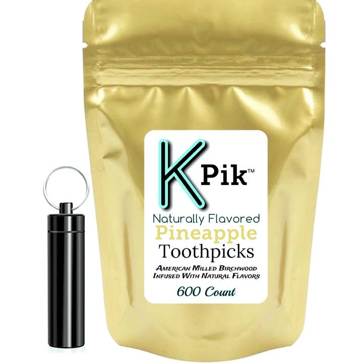 600ct Pineapple Toothpicks & Holder for wholesale by K-Pik