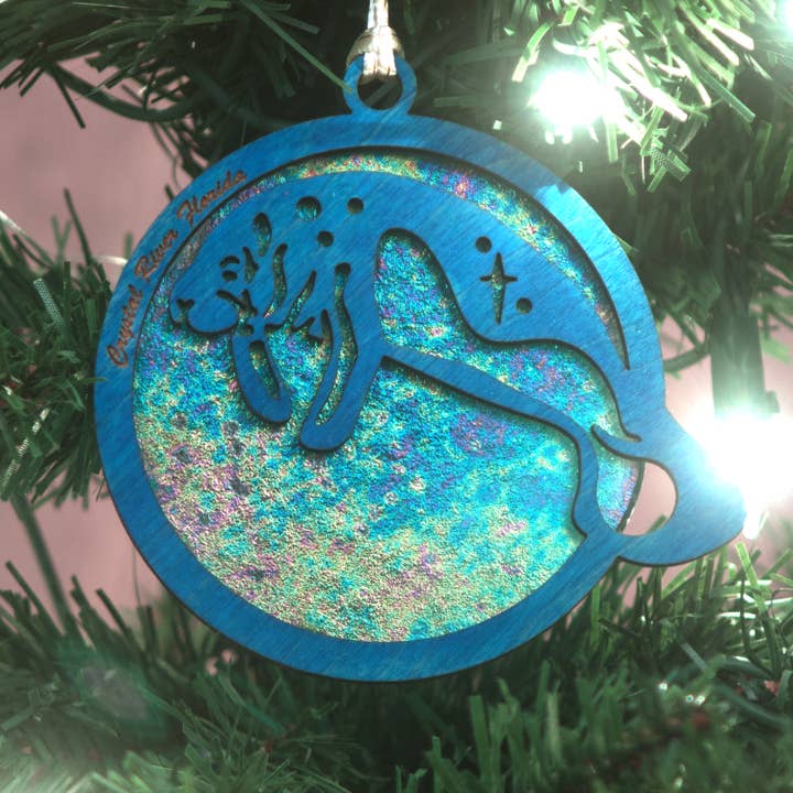 Ornement Souvenir - Lamantin pour la vente par Dee Janssen GlassWorks