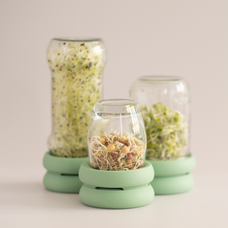 Food Huggers - Wholesale Garden Tool - Silicone Sprouting Lids – Case Pack w/ Demo Kit5