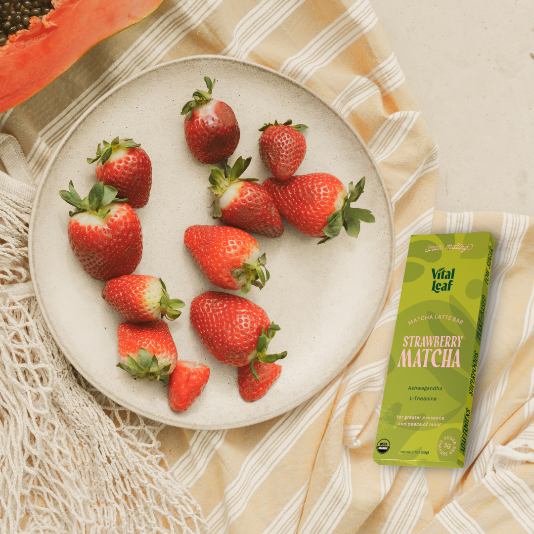 Vital Leaf - Vente Barre chocolatée - Tablette de chocolat Matcha pour réduire le stress et améliorer la concentration : boîte de 126