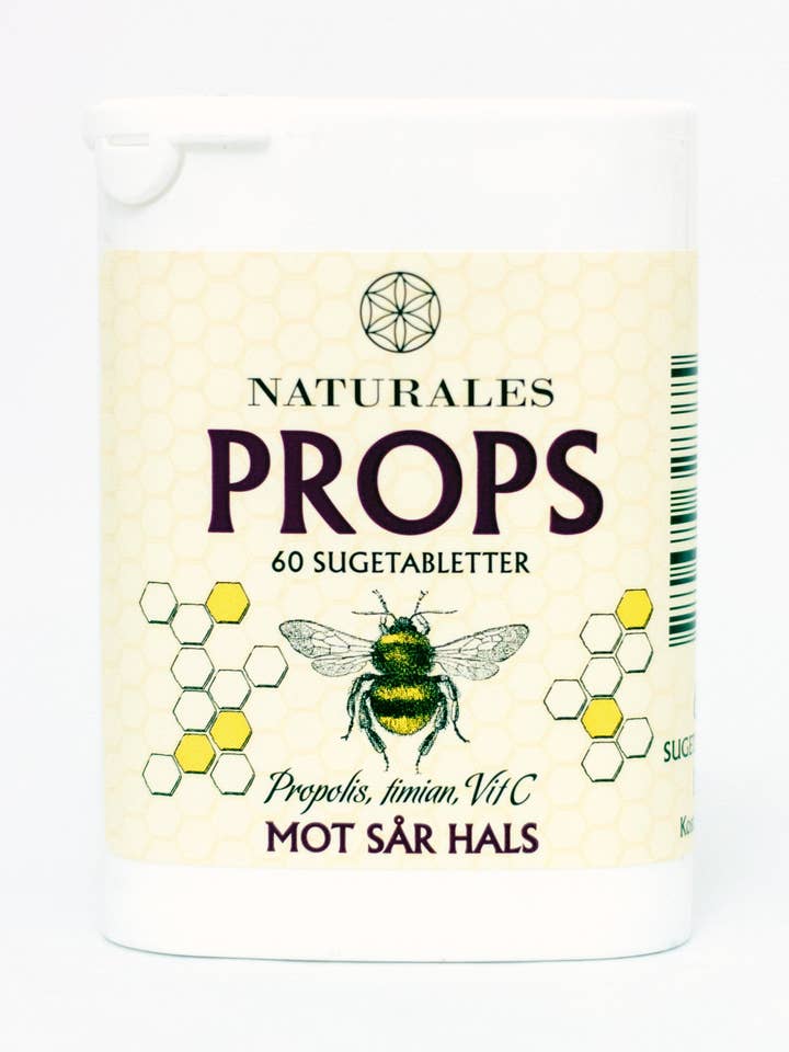 Props – Pastilles avec extrait de propolis 60 pcs pour la vente par Naturales