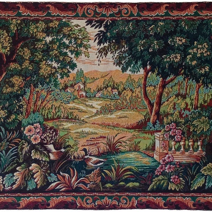 WH-FLD-VERDURE&FIELD | Tapeçaria de Parede Flamenga-Verdure e Campo por atacado de SignareArt