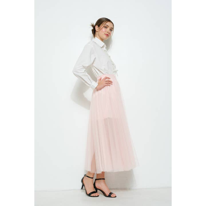 INA - Wholesale Skirt - Women's - High Waist Sheer Layered A-Line Tulle Skirt13