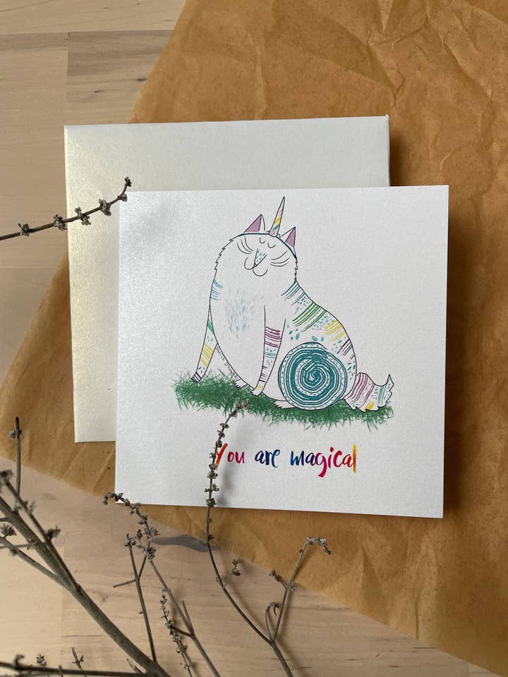 You are magical: Mini-card for wholesale by Dariia Dziuba