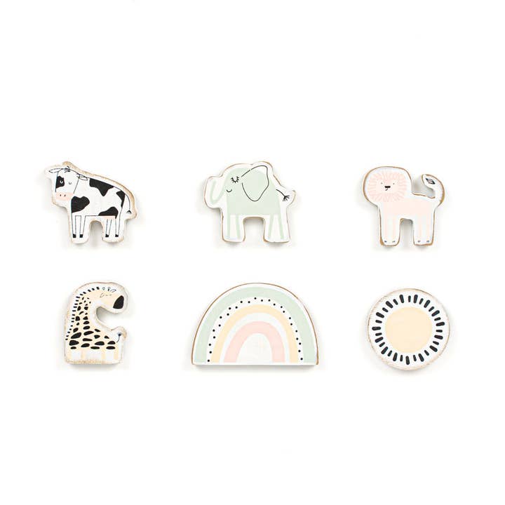 11748 - 2x1 wd shapes set/6 (BABY) LETTERBOARD for wholesale by Devanie At Home (Formerly Adams & Co.)