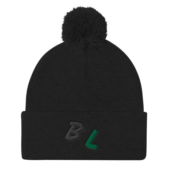 BL is for Board Life Pom Pom Knit Cap for wholesale by Boardem