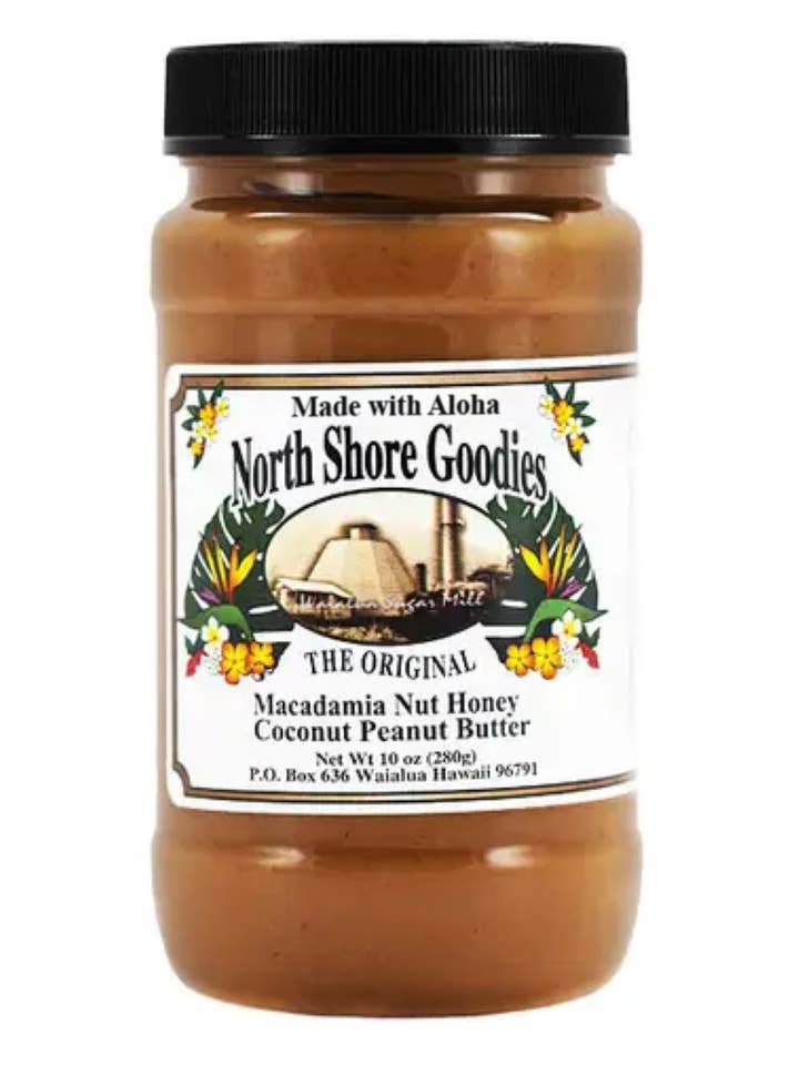 Macadamia Nut Honey Coconut Peanut Butter for wholesale by North Shore Goodies