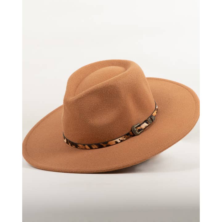 Original USA - Wholesale Fedora - Women's - Teardrop Fedora w/ Buckled Leopard Strap2