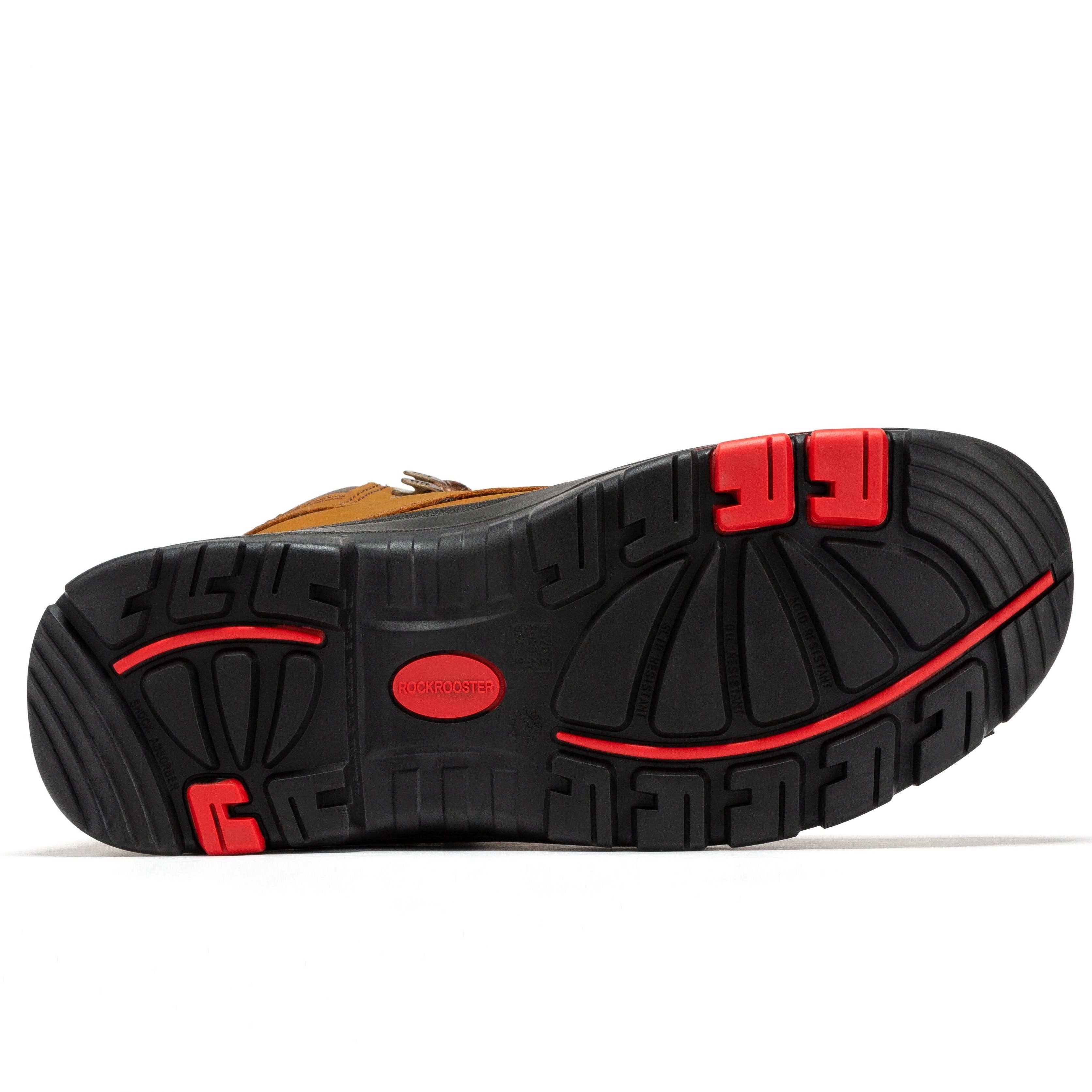 Rock Rooster Footwear - Vente Bottes – unisexe - Embout en acier ROCKROOSTER Zumbro de 6 pouces de large, semelle extérieure en caoutchouc, protection EH, ASTM 2413, bottes de travail AK3706