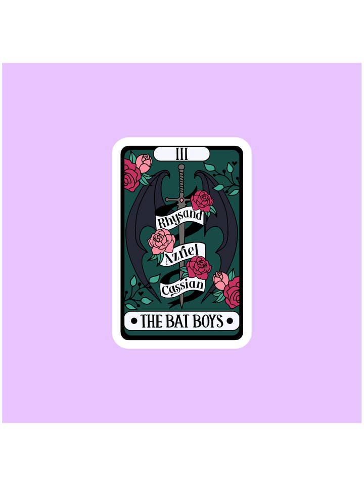The Bat Boys Tarot Sticker for wholesale by Shadows of Sunshine