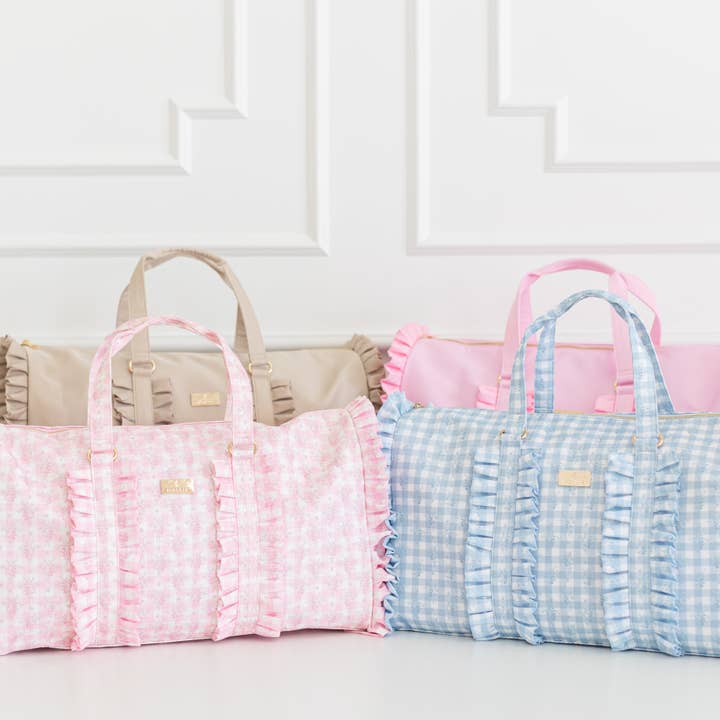 Ruffled Nylon Weekender for wholesale by Hollis