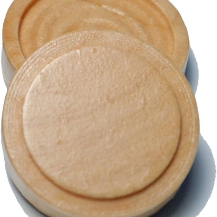 Wood Expressions - Wholesale Board Game - Checkers in Brown and Natural Wood - 1.5 in. diameter
