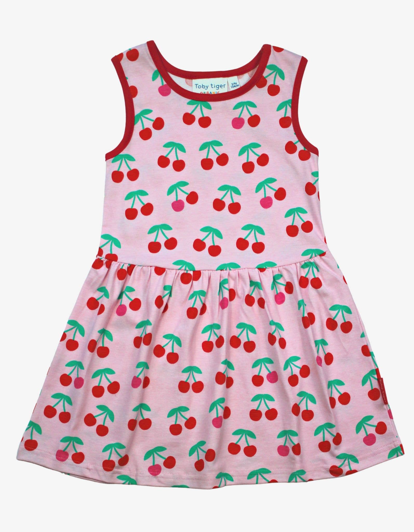 Toby Tiger - Wholesale Dress - Kids - Organic Cherry Print Summer Dress1