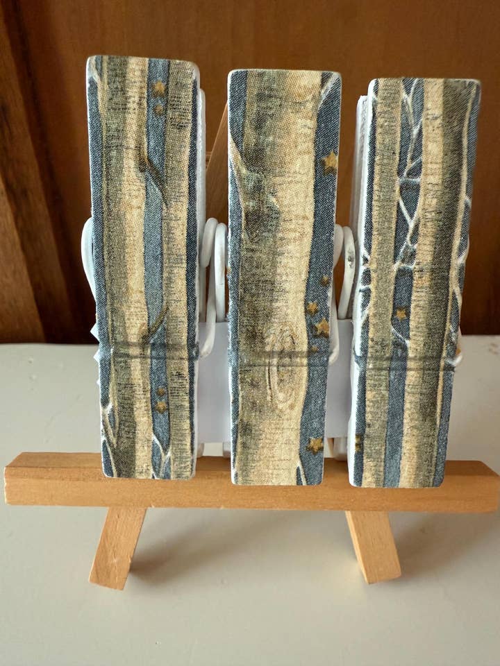 NOUVEAU Tronc de Bouleau au Crépuscule Pinces à Sachets de Chips pour la vente par NanCBeeCreations