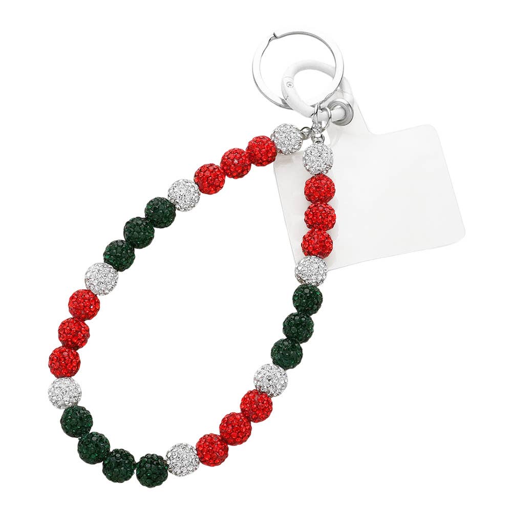 Sensibling Corp. – Großhandel Schlüsselanhänger – Damen – Shamballa Kugel Perlen Schlüsselanhänger / Handy-Anhänger Handgelenkband7