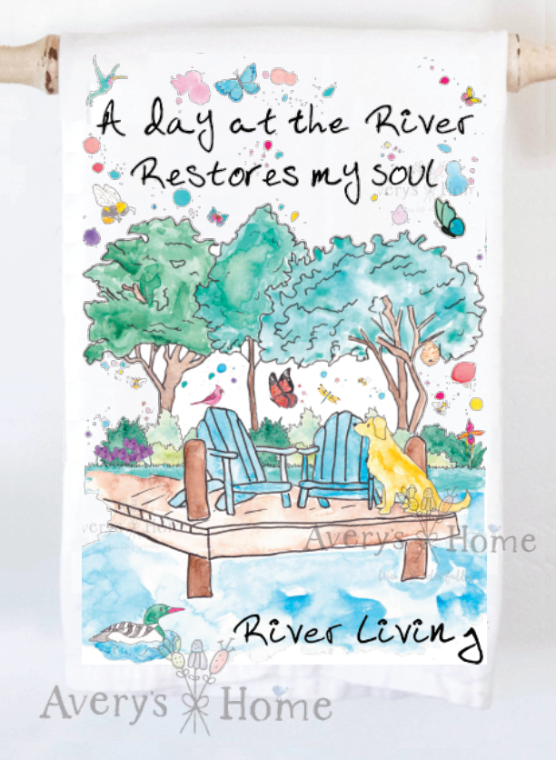 Avery's Home - Wholesale Tea Towel - A Day at the Lake or River Customizable Tea Towel39