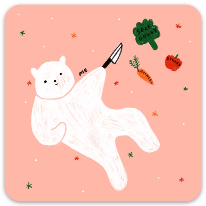 Veggies Villain Sticker for wholesale by Tender Ghost