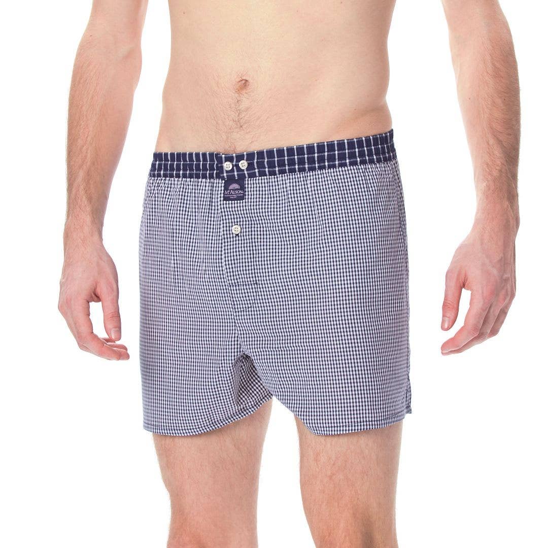 McAlson – wholesale Underwear – Men's – M0221 - Gingham navy blue3