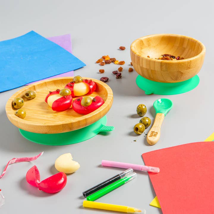 Rinkit Ltd – Engroshandel Middagstallerken – Børn og baby – Lille spisestue børn bambus suge rund plade18