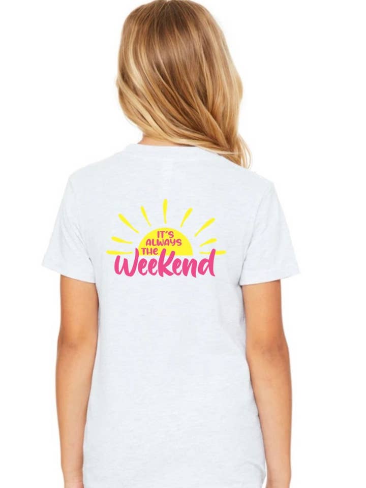 it’s always the weekend® - Wholesale Screen Printed T-Shirt - Kids - Youth Weekend Sun Graphic Tee1