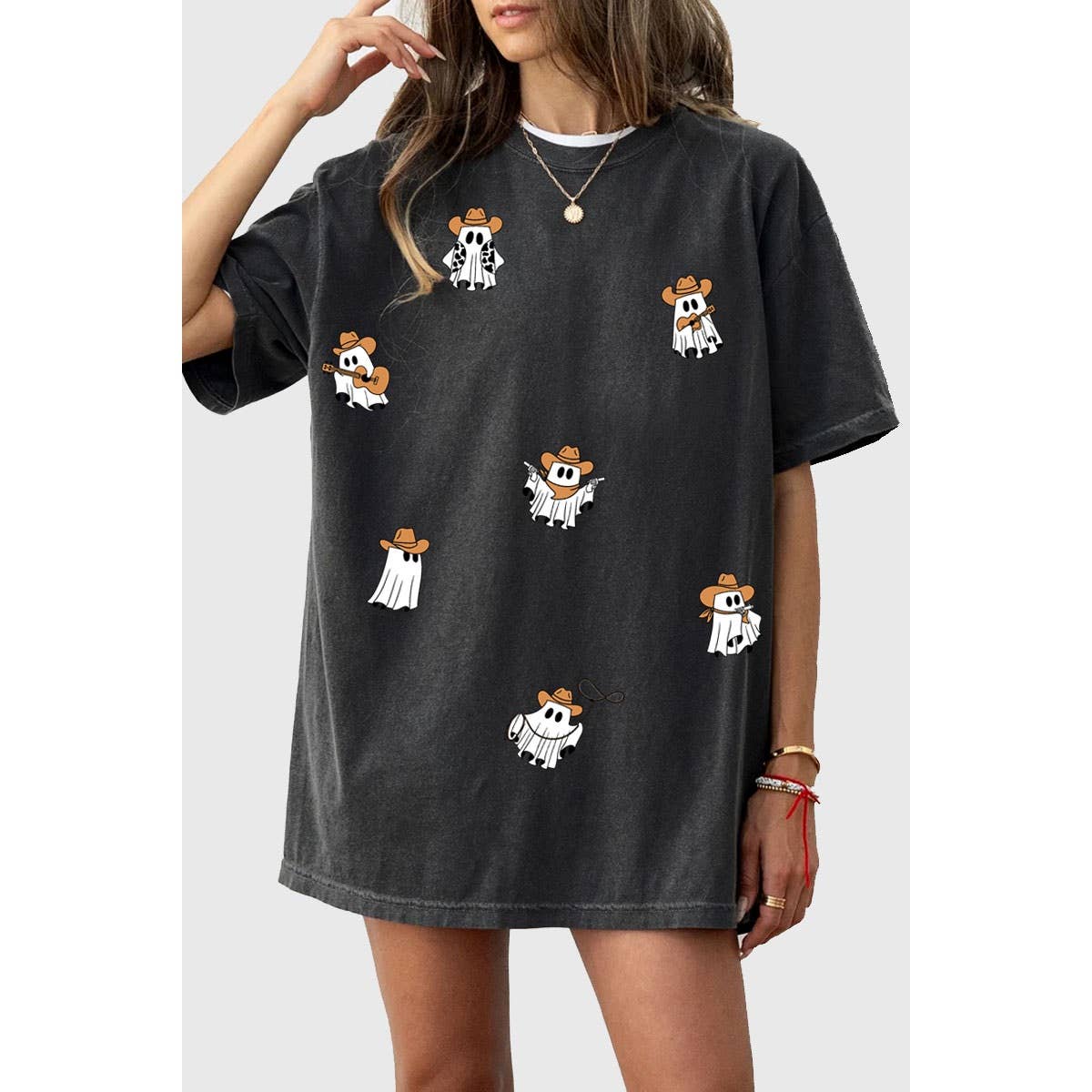 HRTandLUV - Wholesale T-Shirt (Graphic) - Women's - COWBOY GHOSTS OVERSIZED GRAPHIC TEE4