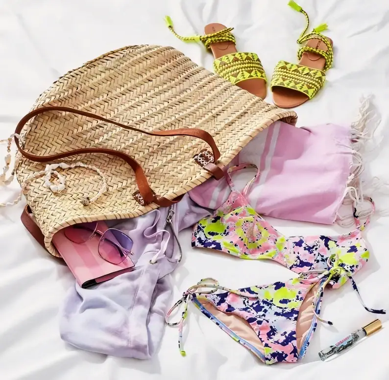 DarKech – wholesale Beach bag – French Basket Tote Bag with Double Handles, shopping baskets2