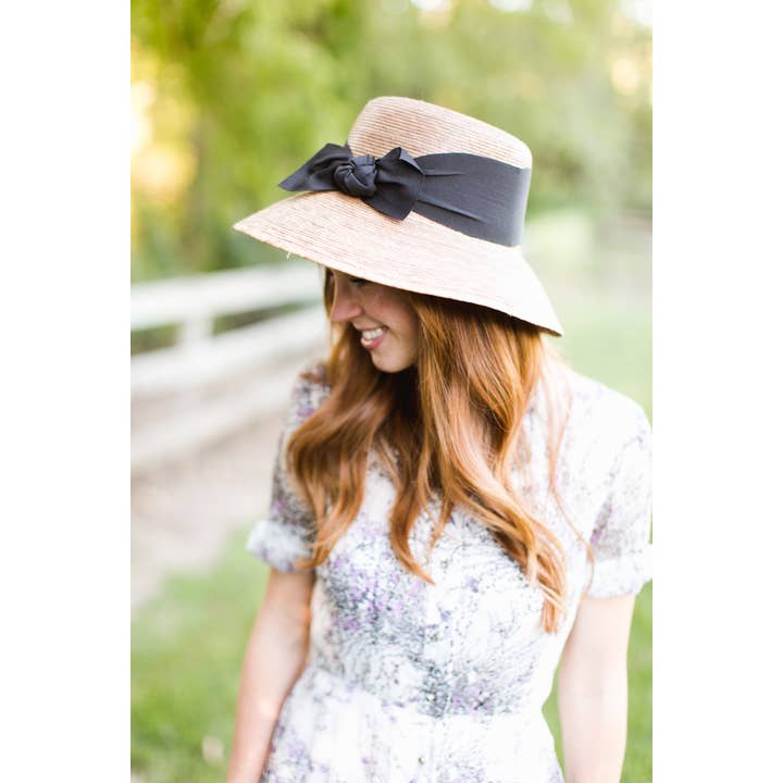 Tula - Wholesale Straw Hat - Women's - Somerset Black Bow7