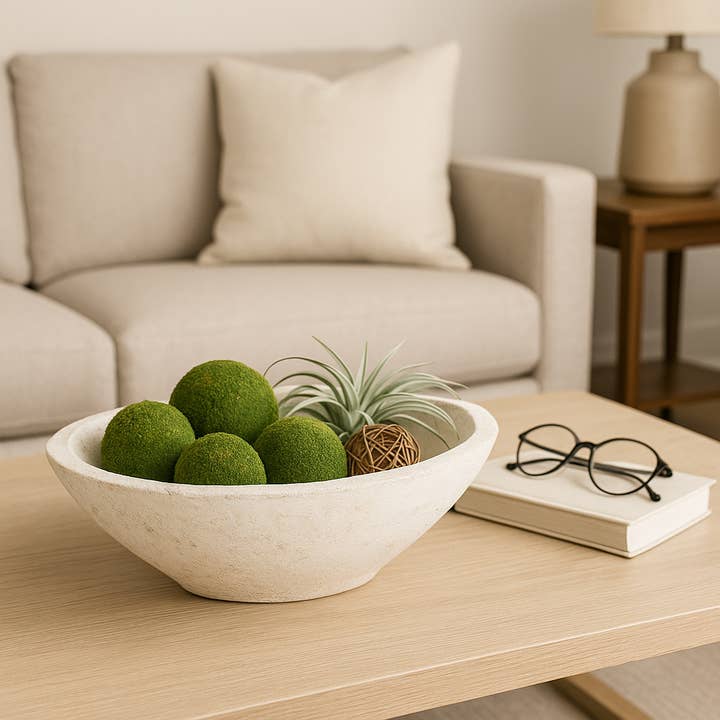 Sagebrook Home - Wholesale Decorative Plate/Dish/Bowl - Bowl - White Artisanal Terracotta, 10 in.2