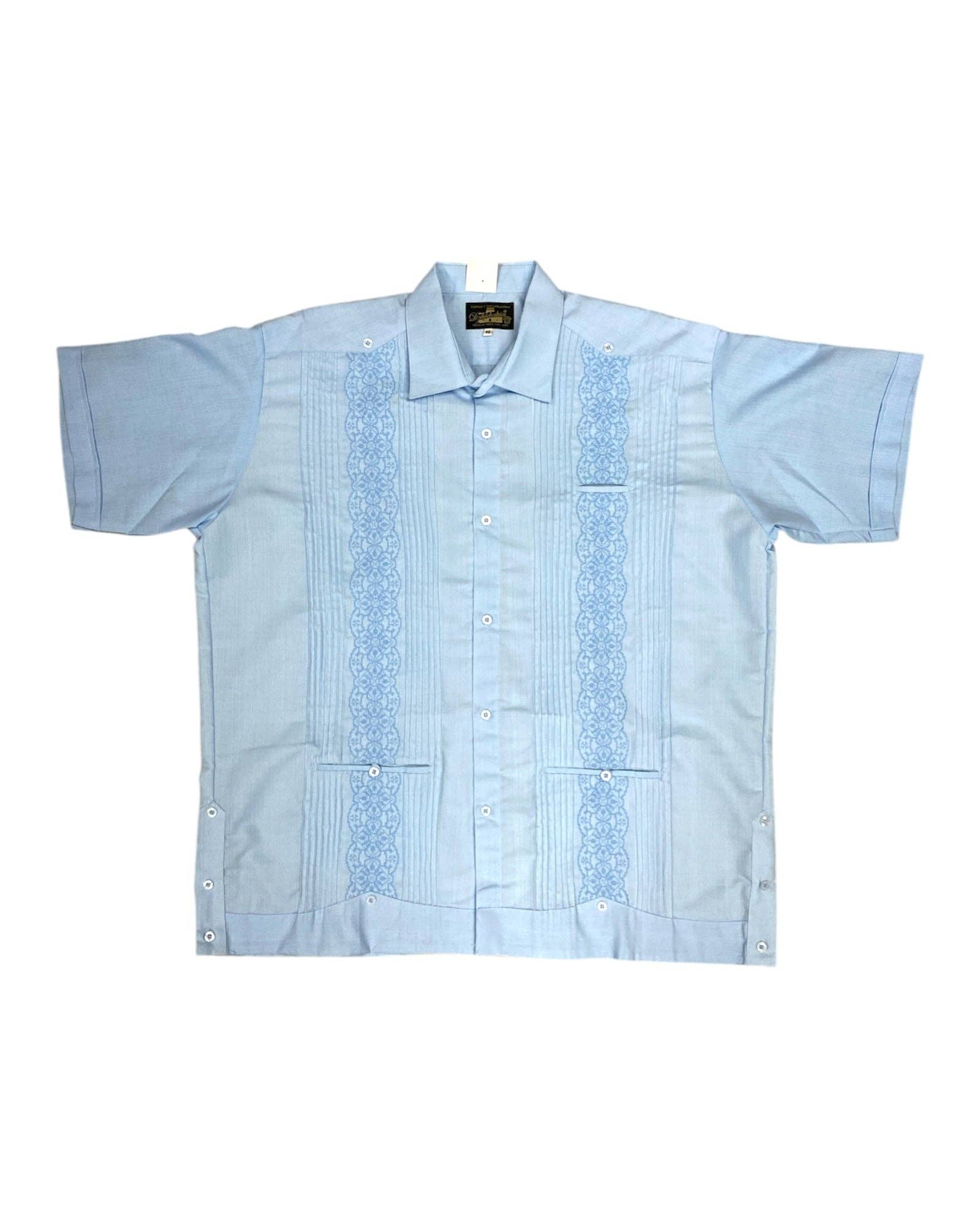 Cielito Lindo - Wholesale Button Down Shirt - Men's - Men’s Linen Guayabera Izel Light Blue0