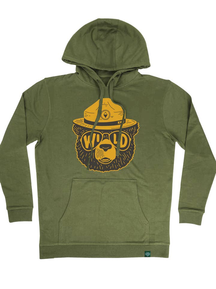 Wildbear Pullover Hoodie | Olive for wholesale by Keep Nature Wild