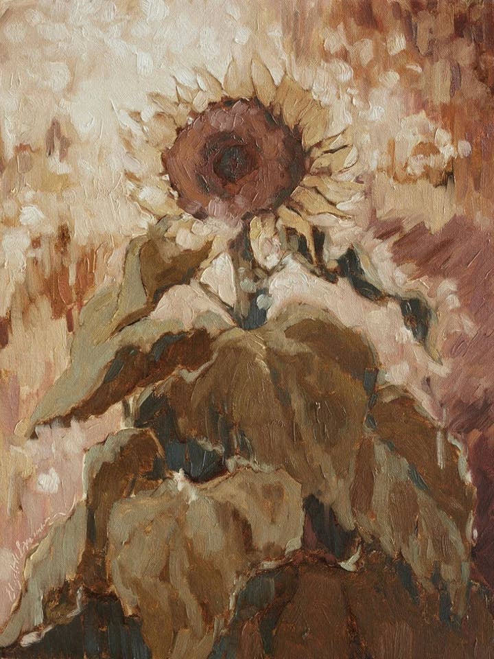 The First Sunflower - Art Print for wholesale by Elizabeth Bowman Studio
