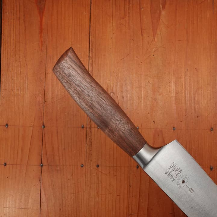 Bernal Cutlery – Faca de cozinha/utilitário por atacado – Frider Herder Madeira 8" Chef Forjado Noz Inoz Inoxidável 1/2 Bolster3