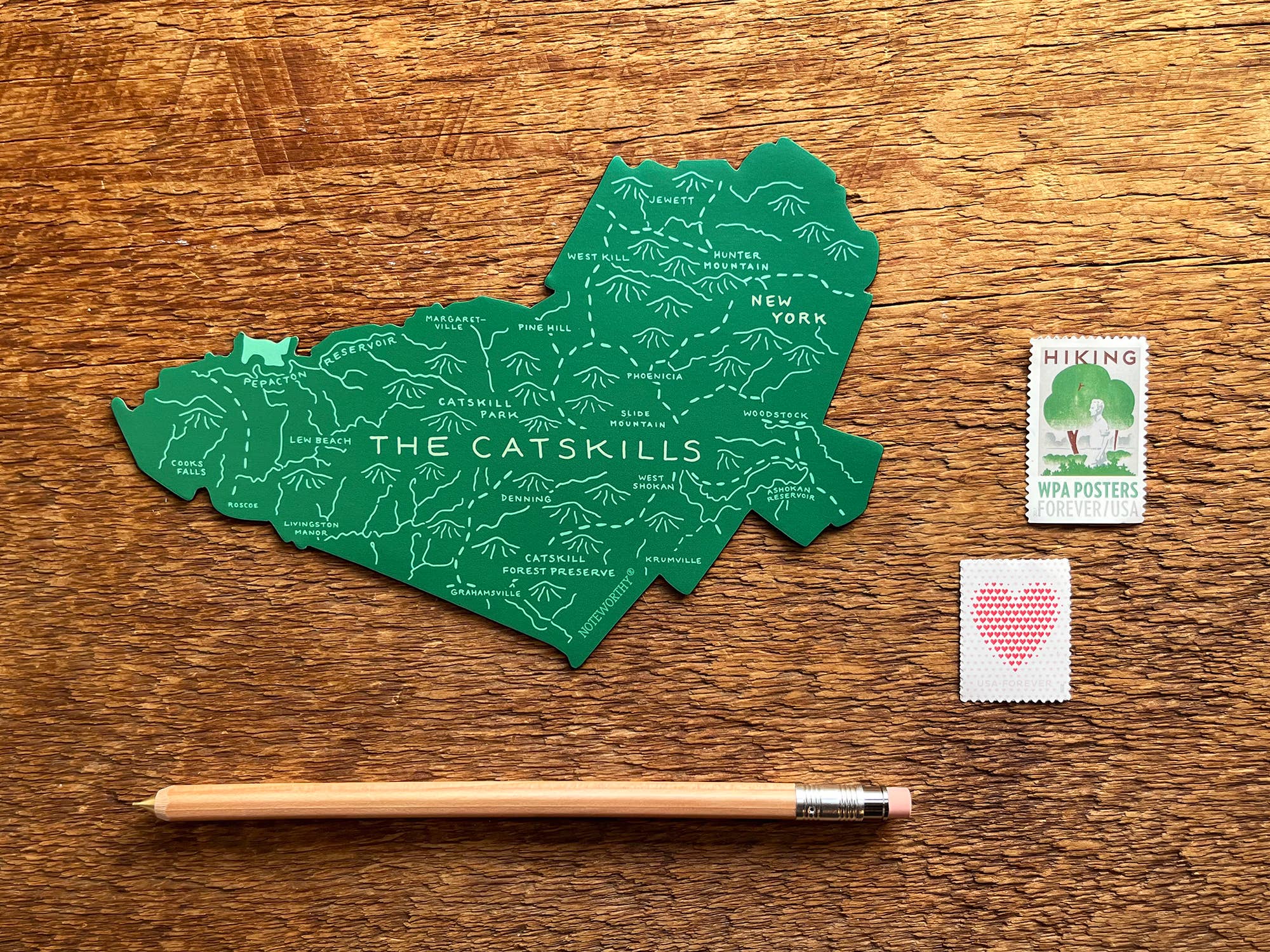 Noteworthy Paper & Press - Wholesale Magnet - Catskills Map Magnet2