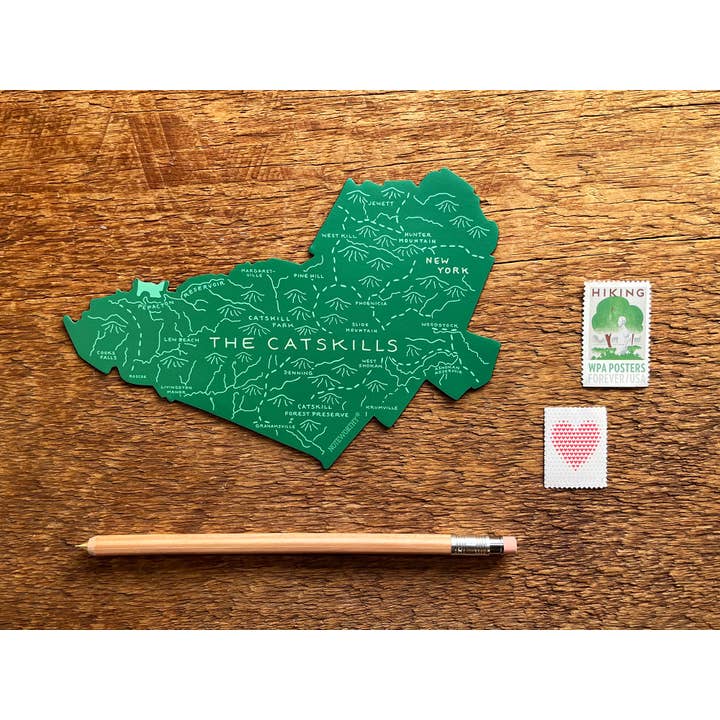 Noteworthy Paper & Press – Engroshandel Magnet – Catskills Kort Magnet2