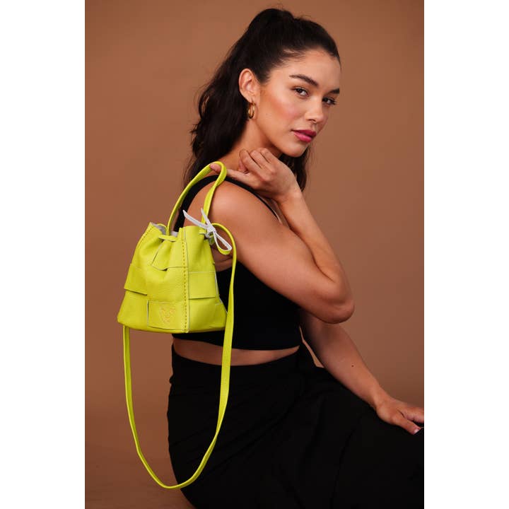 LOLA Y TULA - Wholesale Crossbody Bag - Women's - BELLA BUCKET BAG // HIGHLIGHTER YELLOW3