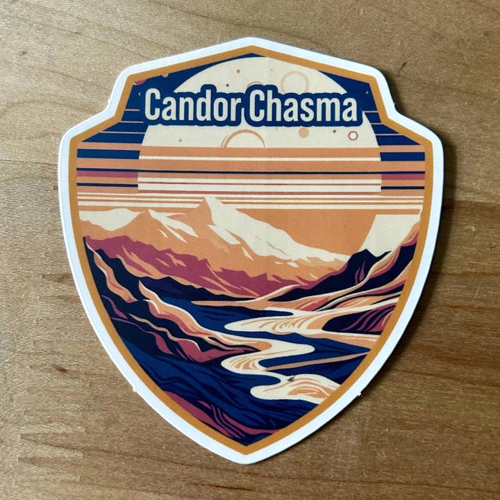 Autocollant de localisation de Candor Chasma pour la vente par Red Planet Resorts LLC