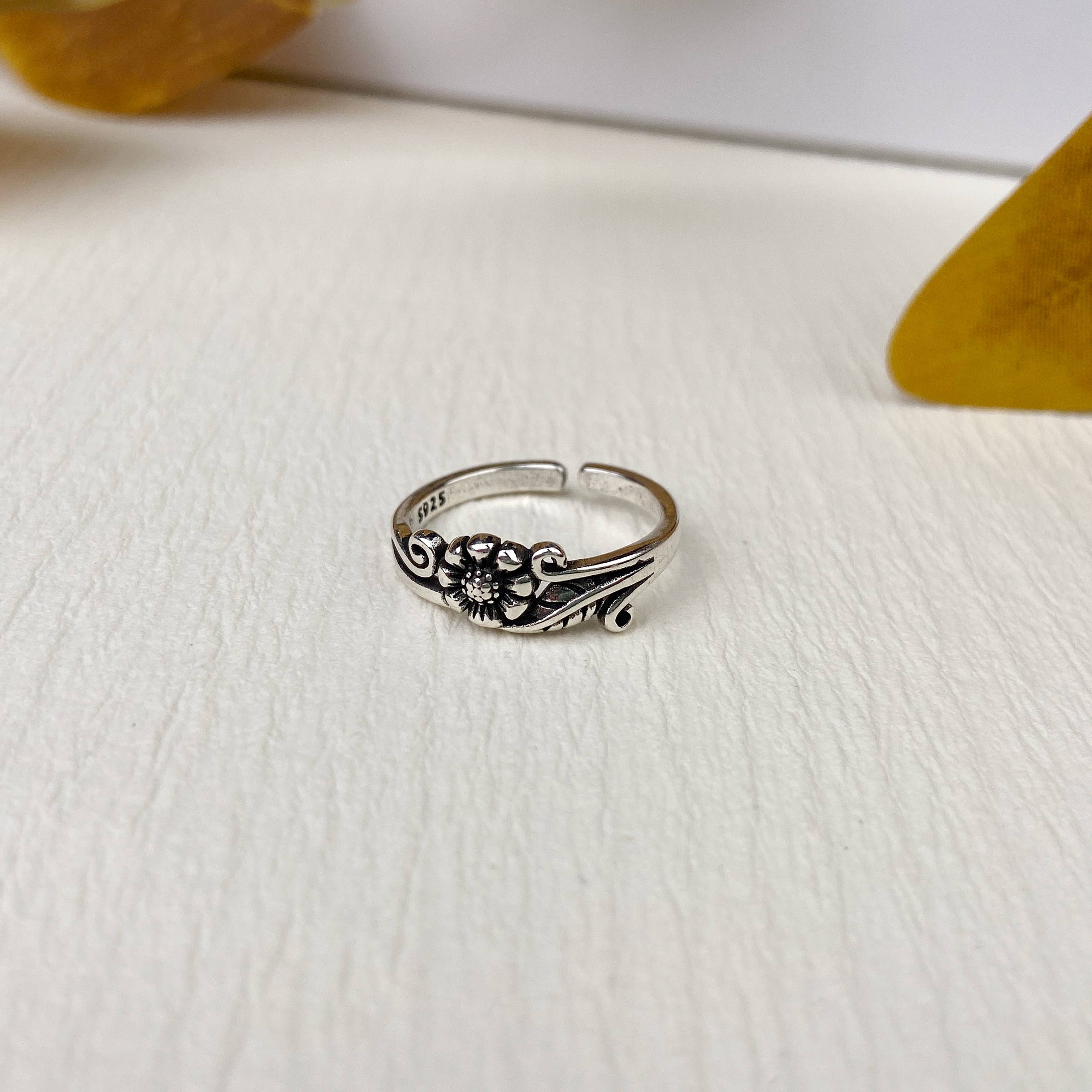 mildstyles - Vente Anneau/bague à empiler - Bague en forme de tournesol vintage0