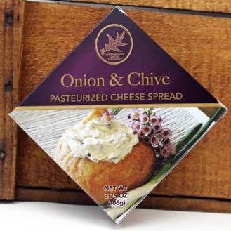Northwoods Food and Gift Enterprises - Wholesale Cheese - 1129 3.75 Northwoods Cheese Onion and Chive Cheese Spread