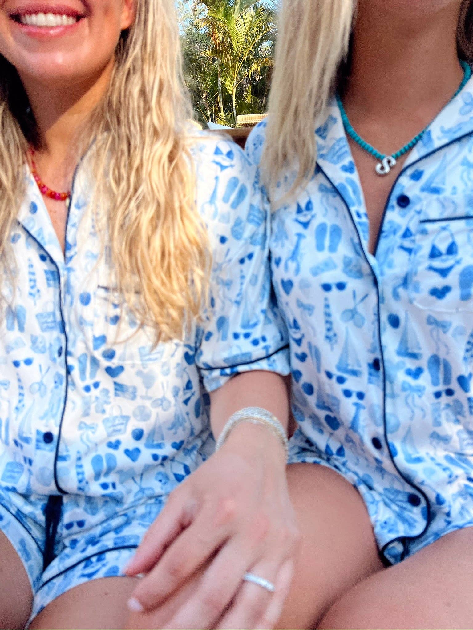 KENZKUSTOMZ - Wholesale Sleepwear Set - Women's - Blue Americana - Short Sleeve Pajama Set5