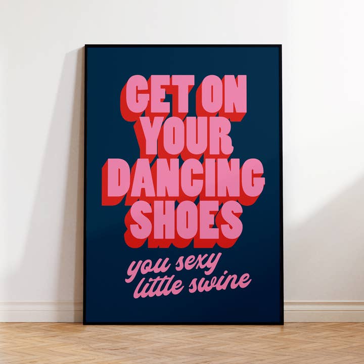 Dancing Shoes Print for wholesale by TypoPrints